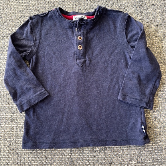 🌊 Splendid Navy Blue Long Sleeve Tee – Size 6–12 Months 👶💙 - Picture 1 of 2